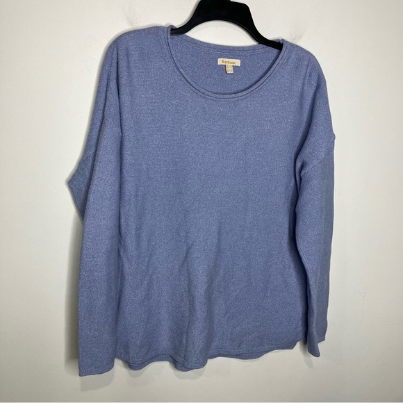 Barbour Mariner Knit relaxed fit sweater 100% cotton blue size 10 - Picture 1 of 11